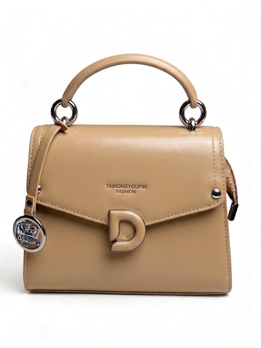 Luxury Beige Top Handle Bag for Women