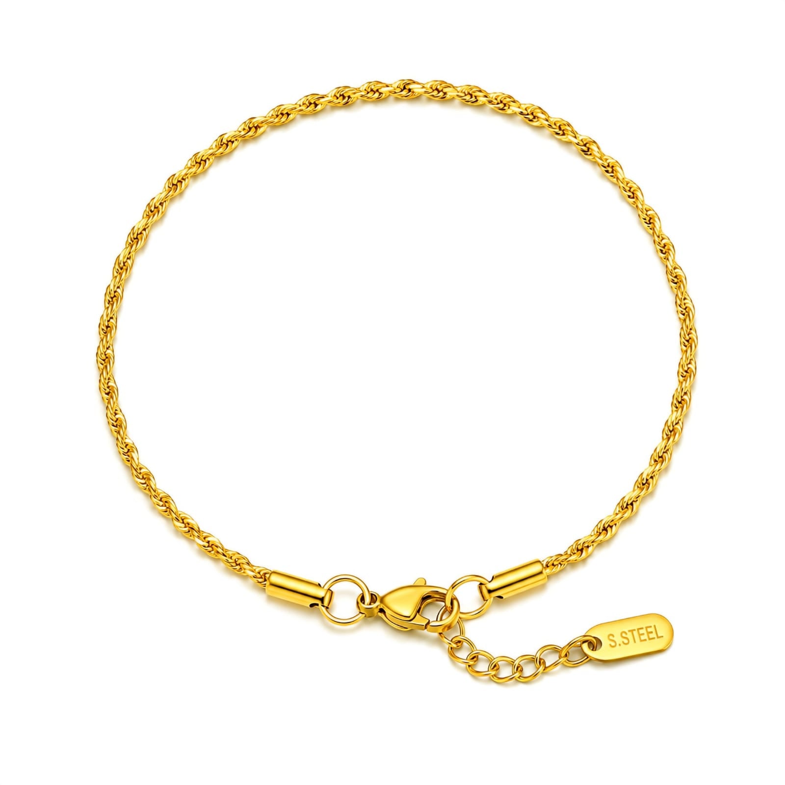 Luxury Gold-Tone Rope Chain Bracelet