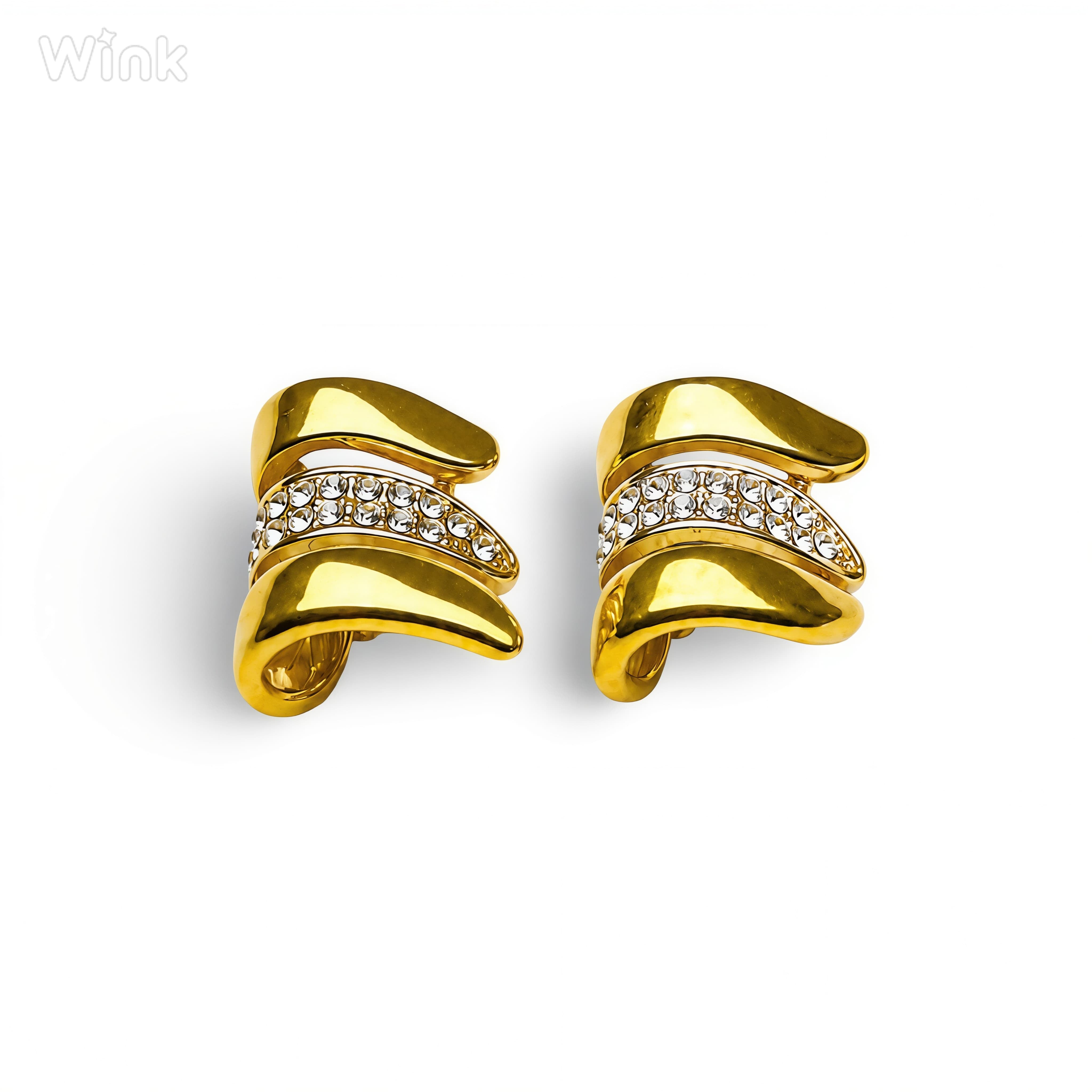 Gold Crystal Earrings