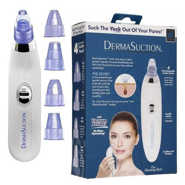 Blackhead Remover | DermaSuction Deep Pore Vacuum Cleaner with 4 Suction Heads