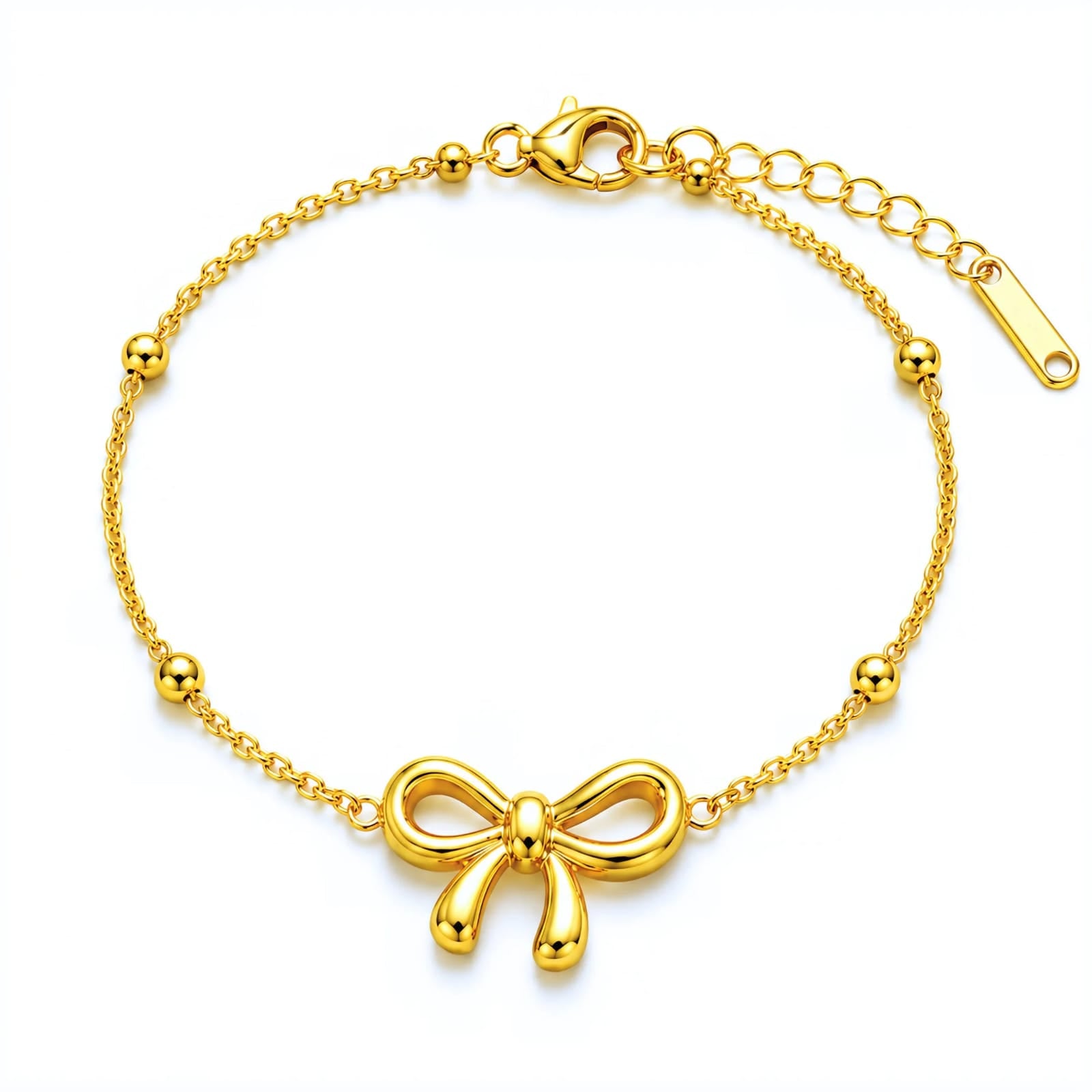 Gold Bow Bracelet for Women
