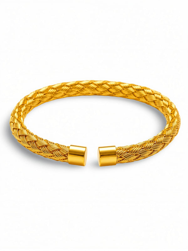 Luxury Gold-Tone Woven Bangle